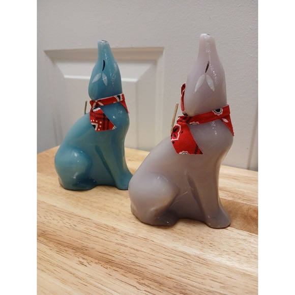 Howling Coyote Candle Southwest Desert Howl At The Moon Candles Set Of 2 Unused - Picture 5 of 11